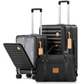Orange 4 Piece PC Hardside Expandable Luggage Set with Spinner Wheels and TSA Lock O8699
