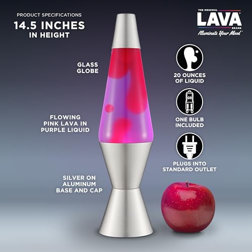 14.5 inch Purple Pink Aluminium Lava Lamp W16032