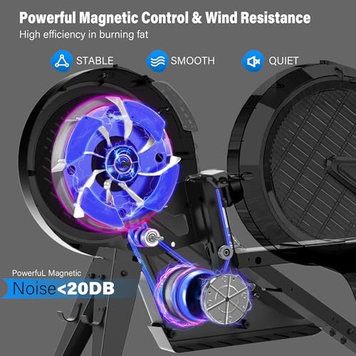 Dual Wind & Magnetic Resistance Foldable Rowing Machine G754