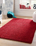 8' x 11' Cherry Red Shag Rug R1734
