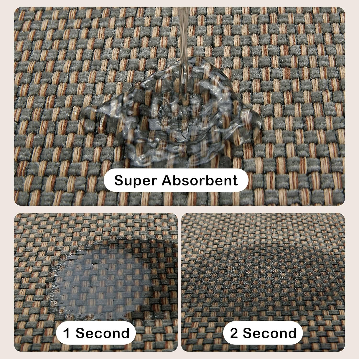 Grey/Green 17.3"x47" Anti-Fatigue Non Slip Kitchen Mat P962067