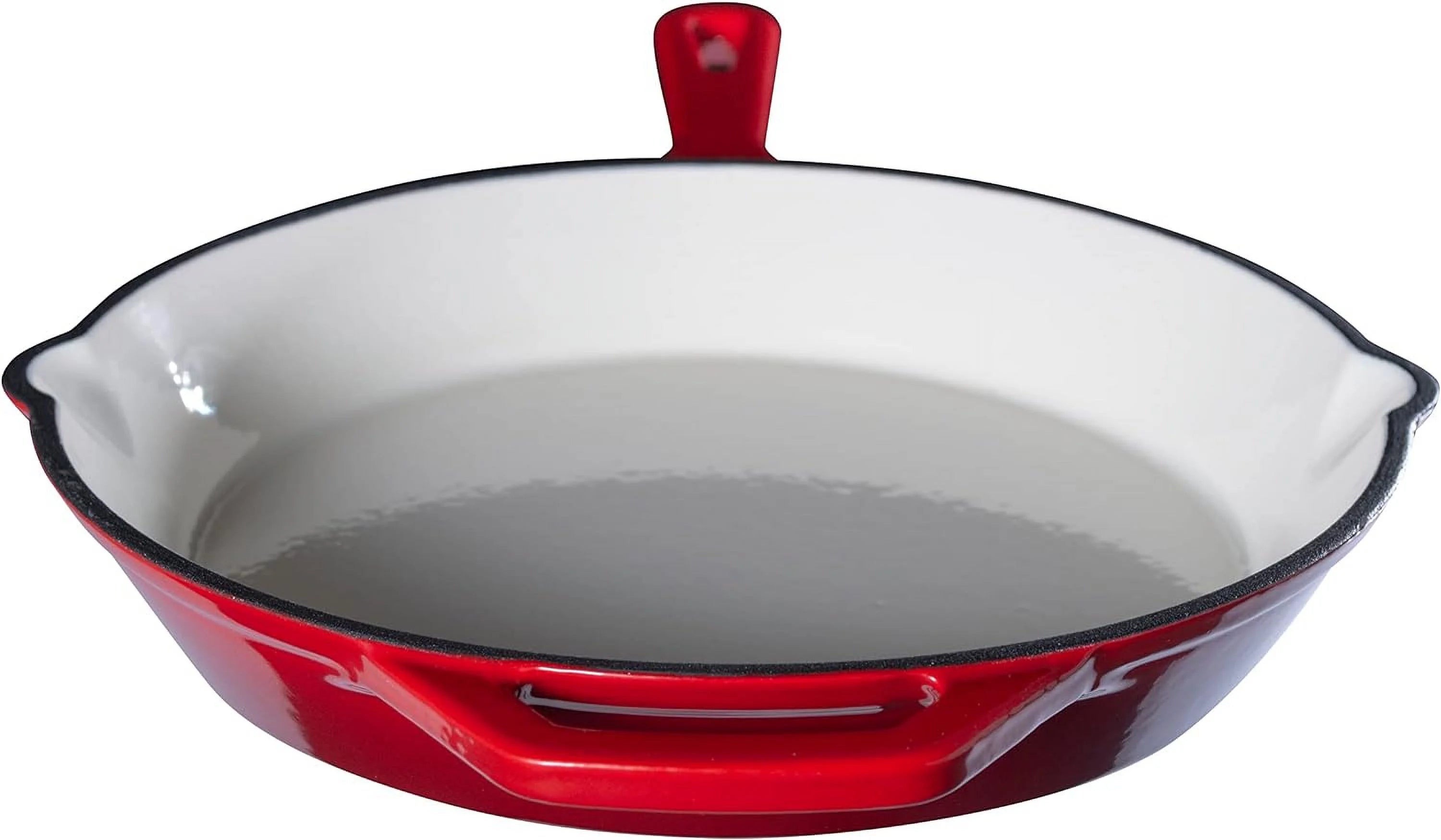 Red Enameled Cast Iron 10" Skillet E56213