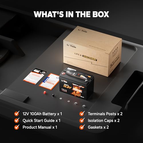 12V 100Ah LiFePO4 Battery Group 31 Lithium Battery with 100A BMS J9560