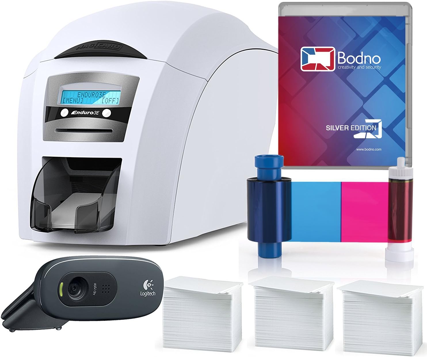 Dual Sided ID Card Printer with Software S412