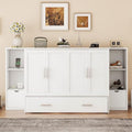 Queen Size Solid Wood Murphy Wall Bed with Storage T8400