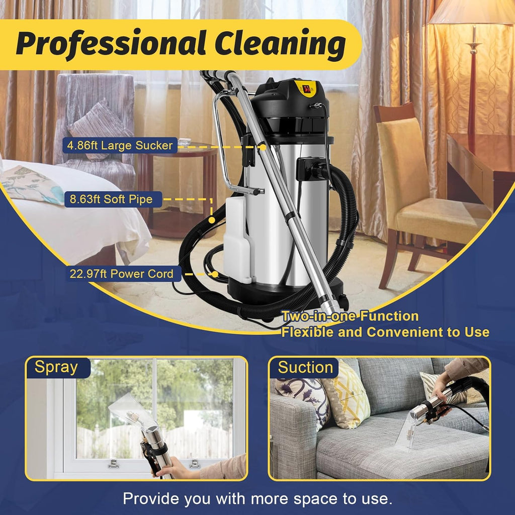 40L Commercial Carpet Cleaner Machine with Circulating Air Cooling Systems D855331
