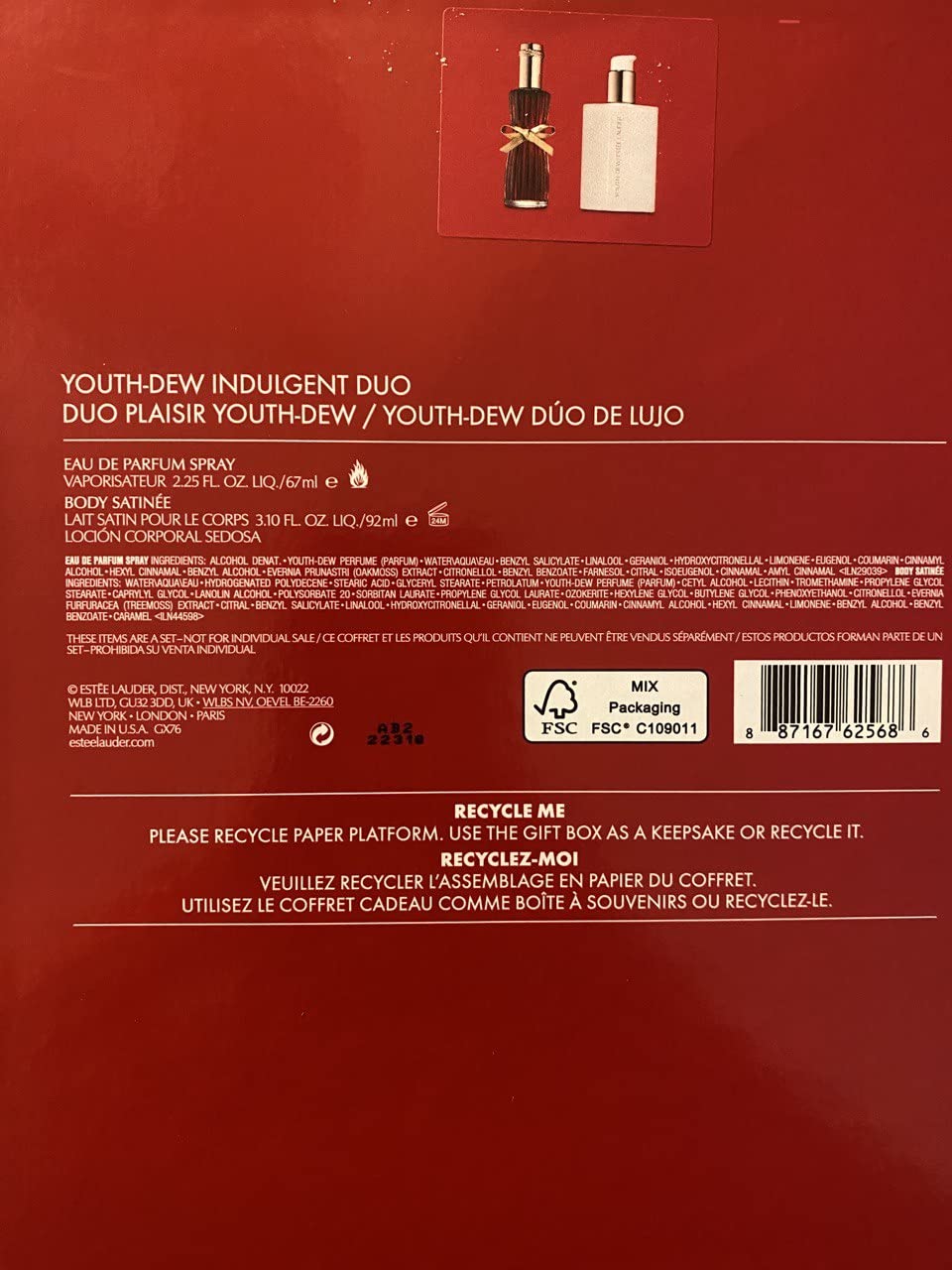 2.25 oz EDP Spray + 3.12 oz Body Satinee 2pc Set B538865