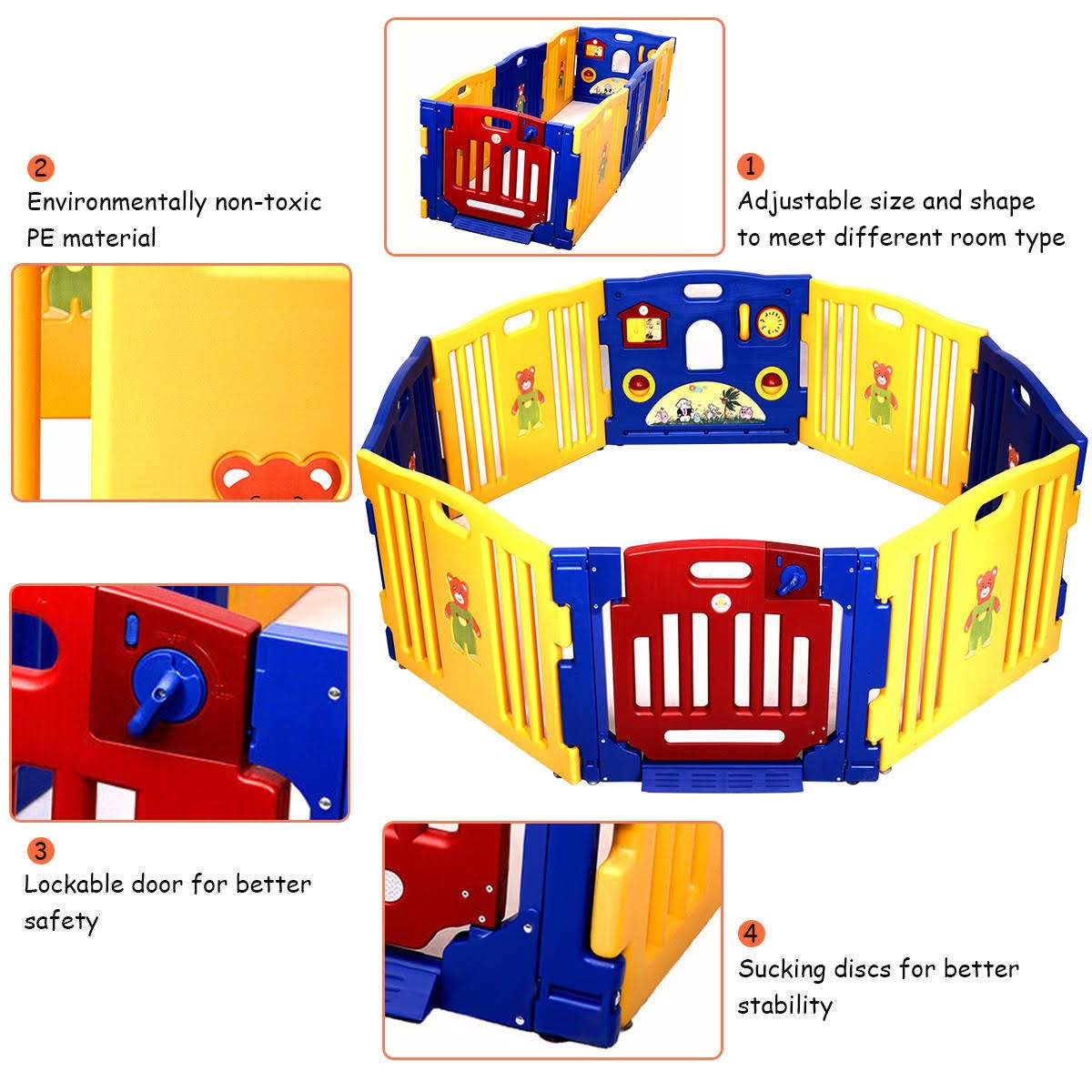 8 Panel Baby Playpen R67736
