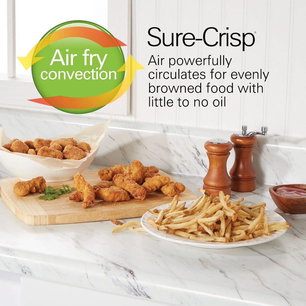 Sure-Crisp Air Fryer Toaster Oven, 6 Slice, Stainless Steel D11761