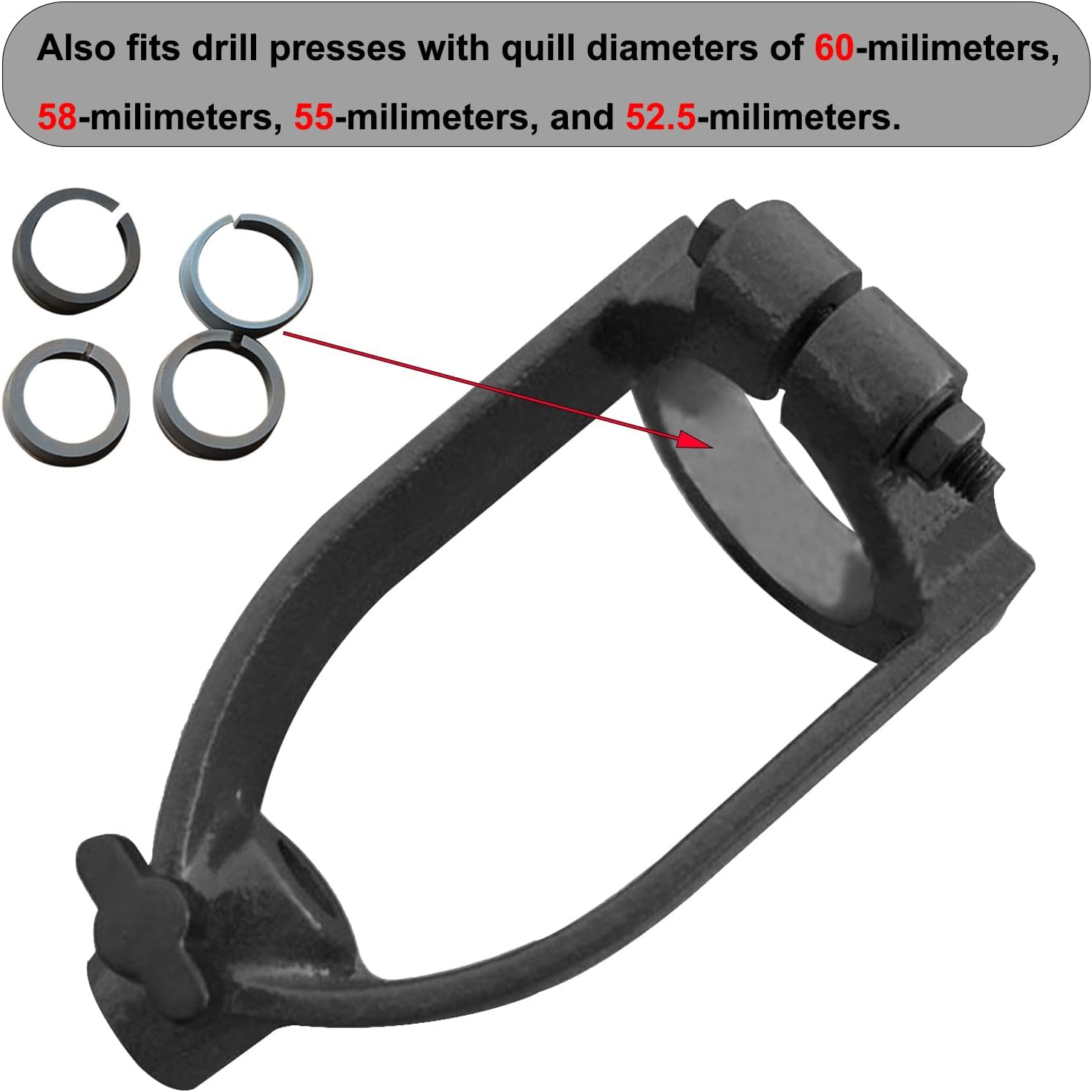 Bench Drill Locator Set, Square Hole Chisel Drilling Machine Woodworking Mortiser Location Tool, Mortising Attachment Kit A72211