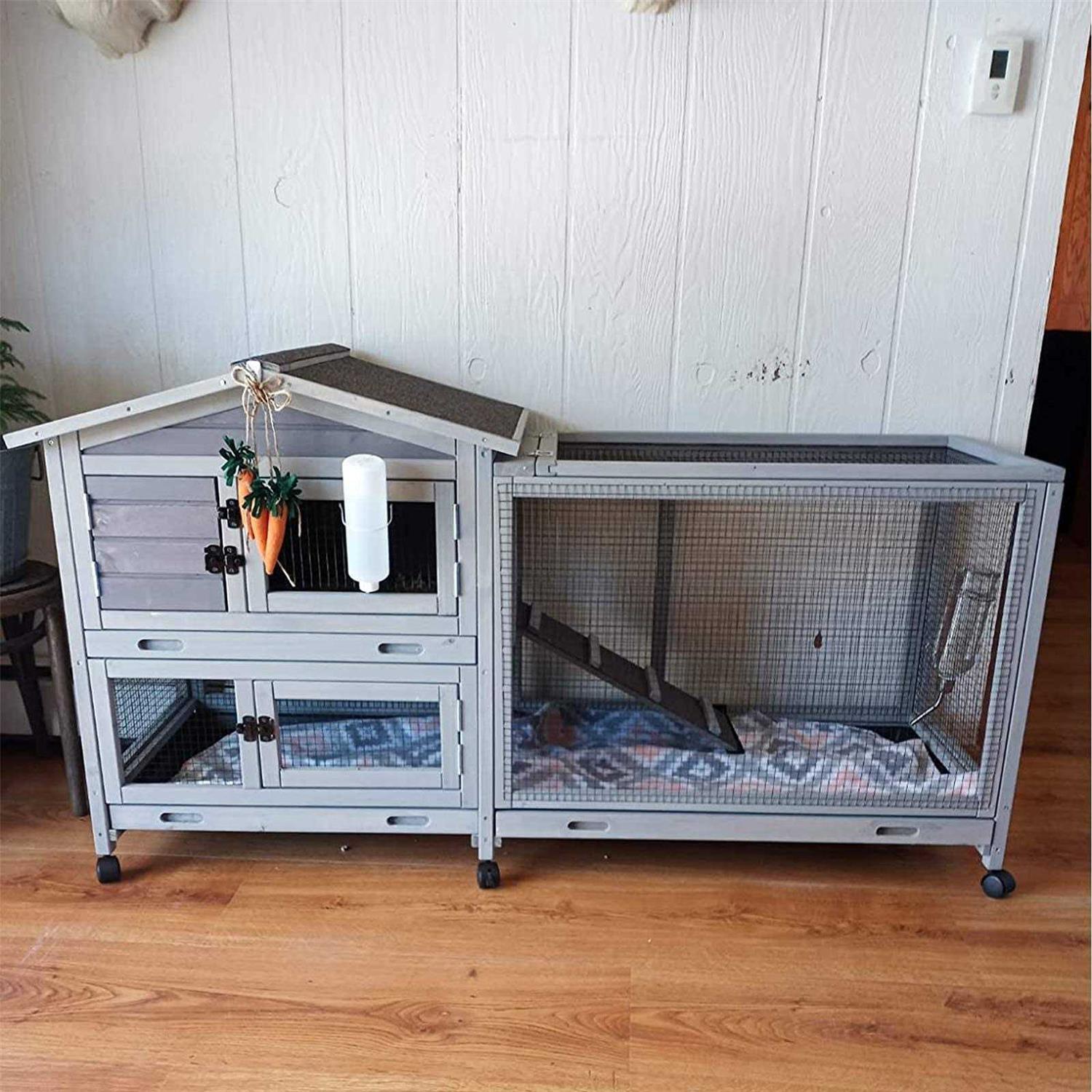 Rabbit Hutch with 3 Deep Pull Out Tray F85070