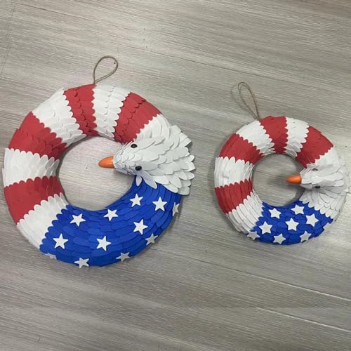 Patriotic Wreath with Red White Blue E626