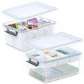 17 QT Plastic Storage Box with Removable Tray U3412