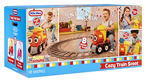 Cozy Train Ride-On with Storage and Working Bell J3464