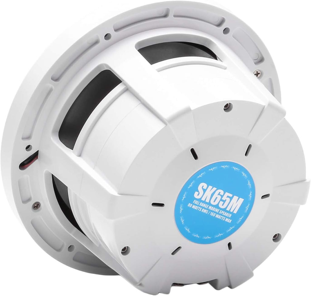 6.5" 2-Way Marine Coaxial Speakers, Pair (White) M2647