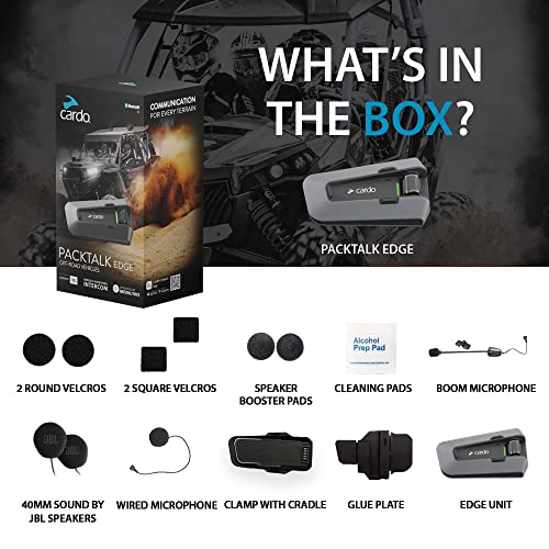 Black Motorcycle Bluetooth Communication System Headset Intercom - Single Pack V898