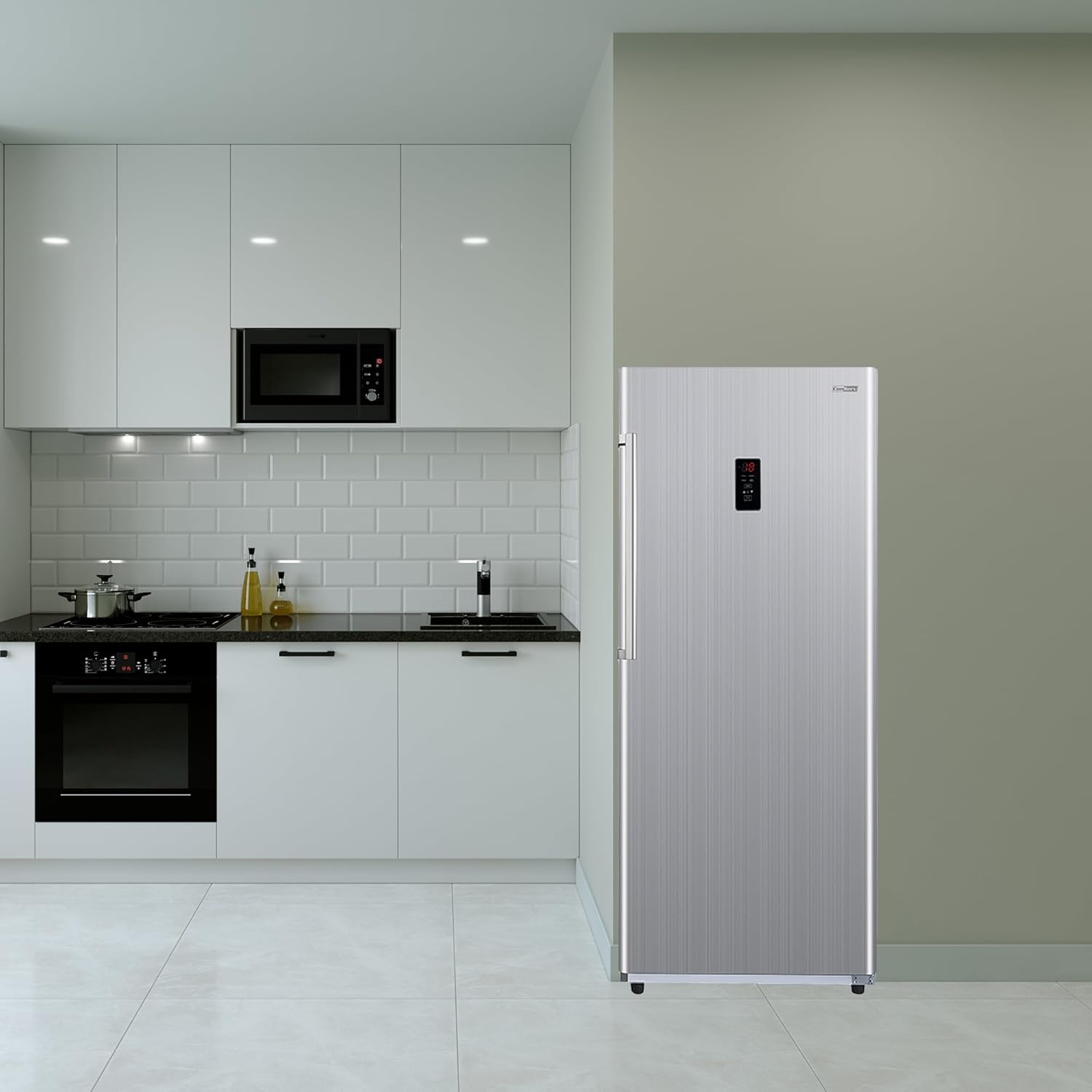 28in Wide Stainless Upright Freezer T15540