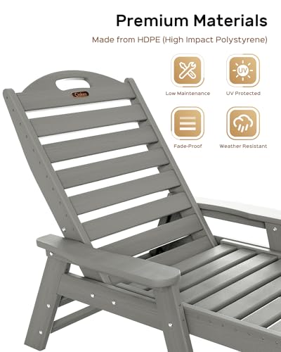 Grey Adjustable 5-Position Chaise Lounge Chair N457825