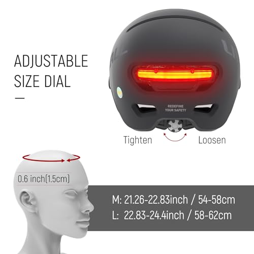 Smart Bike Helmet with LED Lights & Removable Visor G14670