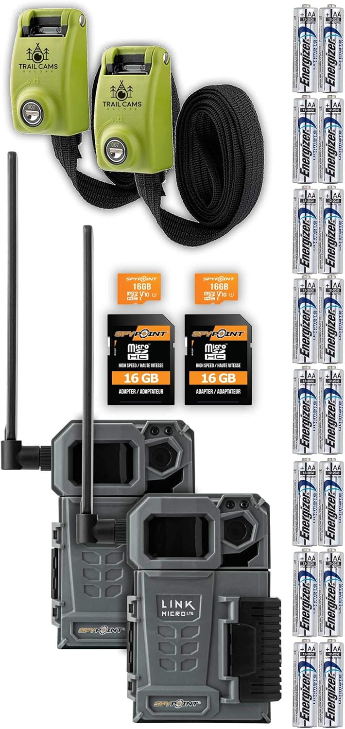 Cellular Trail Camera Twin Pack with Two SD Cards, Batteries, and Reinforced Strap D61496