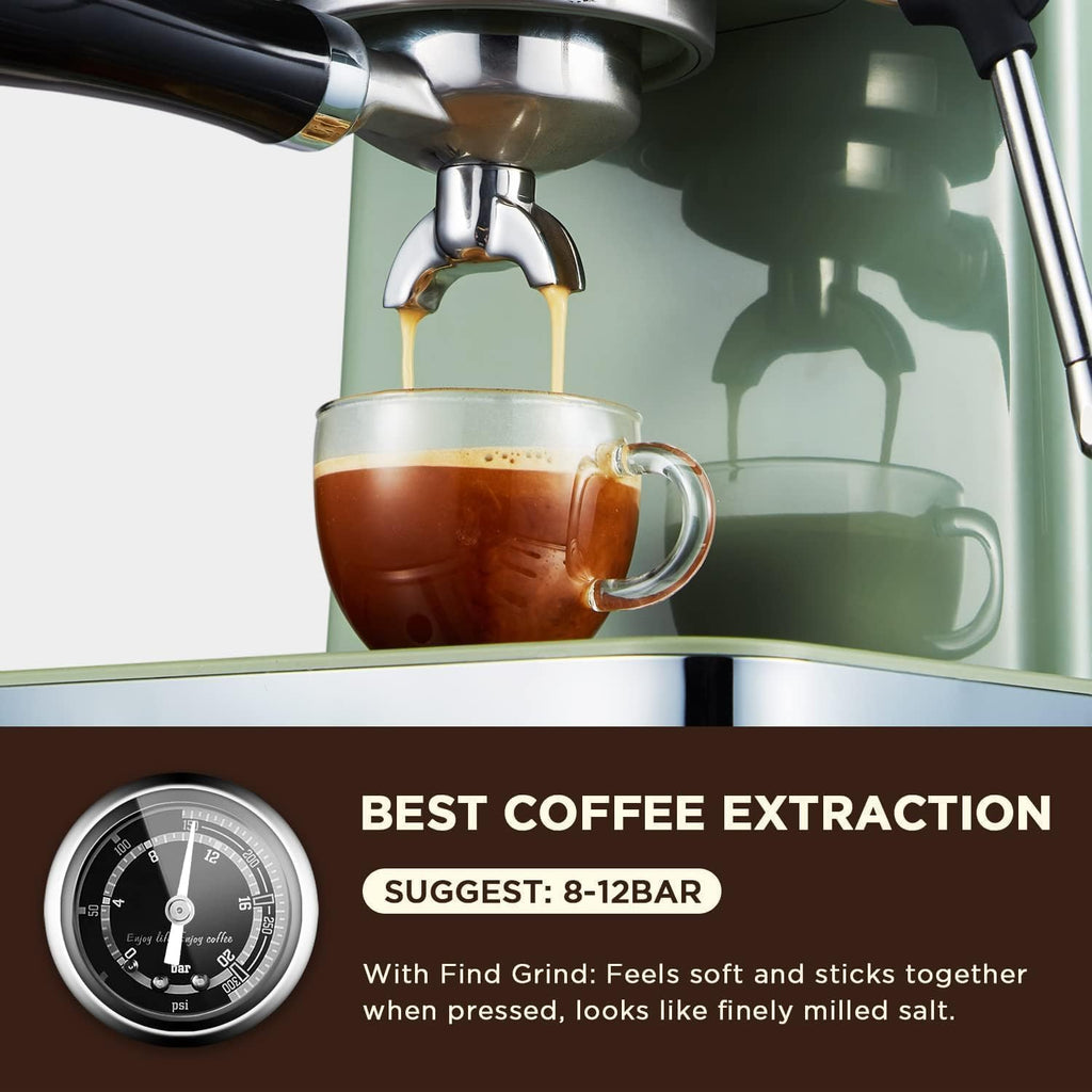 15 Bar Espresso Coffee Machine with Milk Frother Steam Wand, 54 Oz Removable Water Tank G370517