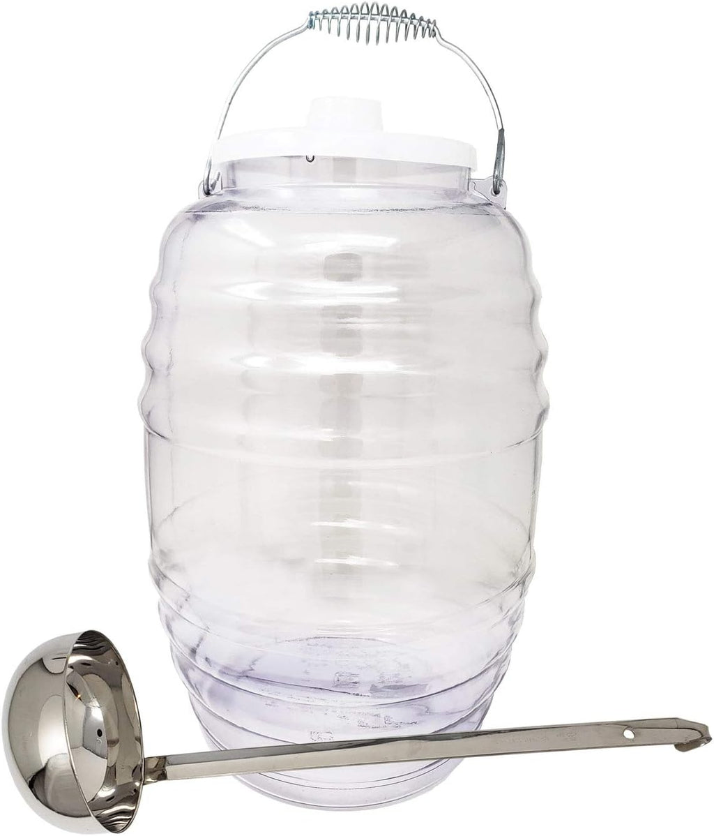 5-Gallon 20L Clear Water Jug with Lid & 16oz Ladle A625093