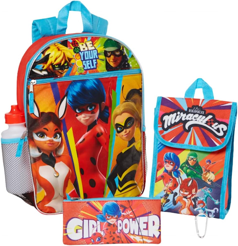 5 Pc Backpack Set with Lunch Bag & Pencil Case P37589