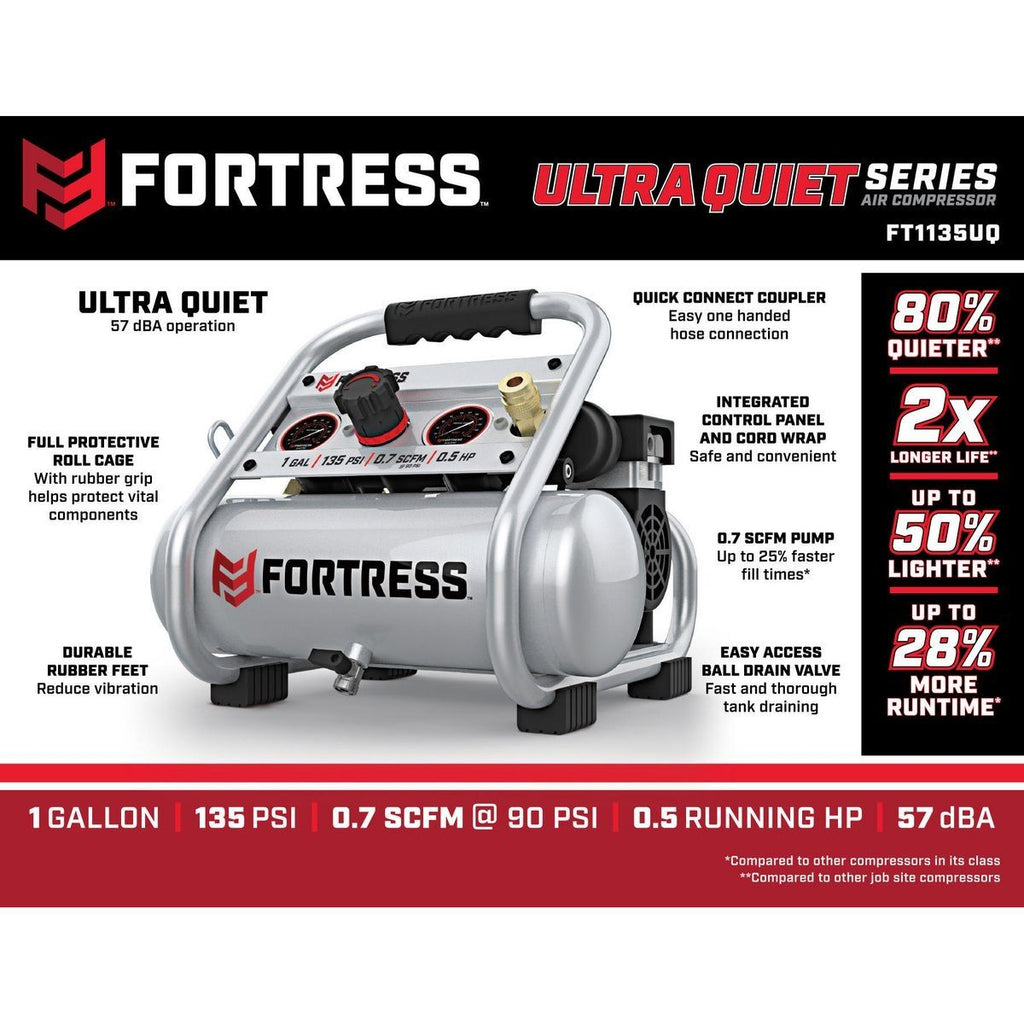 1 Gallon 135 PSI Oil-Free Air Compressor O574982