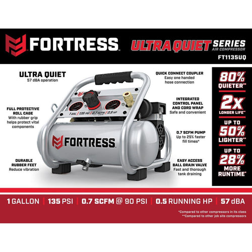 1 Gallon 135 PSI Oil-Free Air Compressor O574982