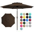 Navy Blue 9 ft 2-Tiers Patio Umbrella O2722