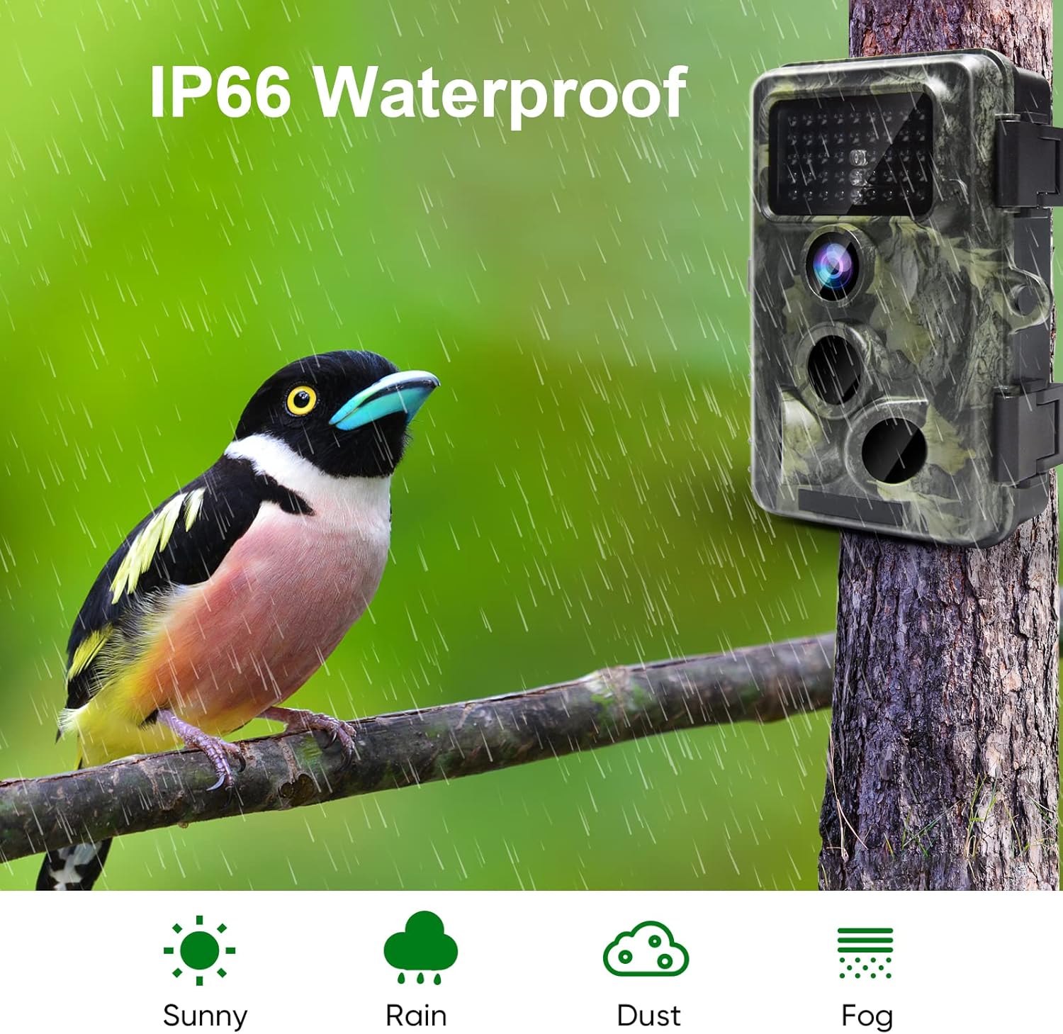 4K 30MP WiFi Trail Camera with 940nm No Glow Night Vision D2897