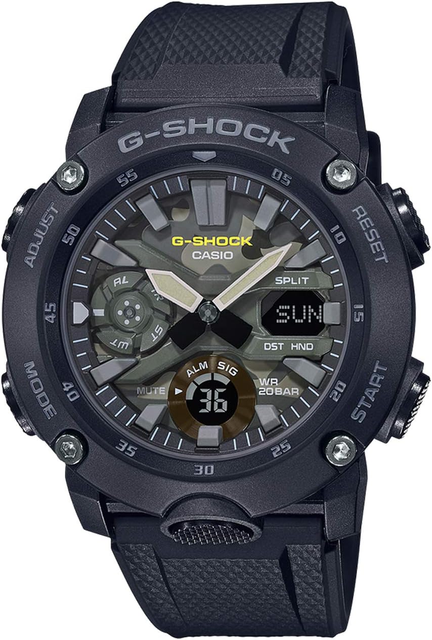 Black Green Camo Analog-Digital Watch K354583
