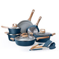 14 Pcs Nonstick Cast Aluminum Cookware Set with Utensils W28265