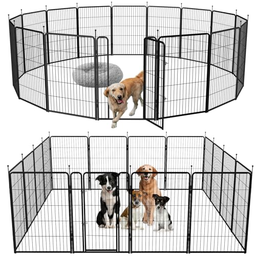 Heavy Duty Metal Dog Play Pen with Gate, 32" Height 8 Panels X5420