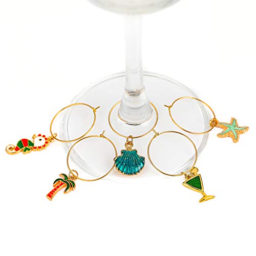 18 Pack Christmas Wine Glass Charms U66959