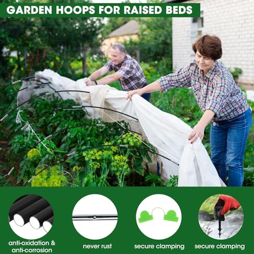 36pcs 4.3FT Rust-Free Steel Garden Hoops L3041