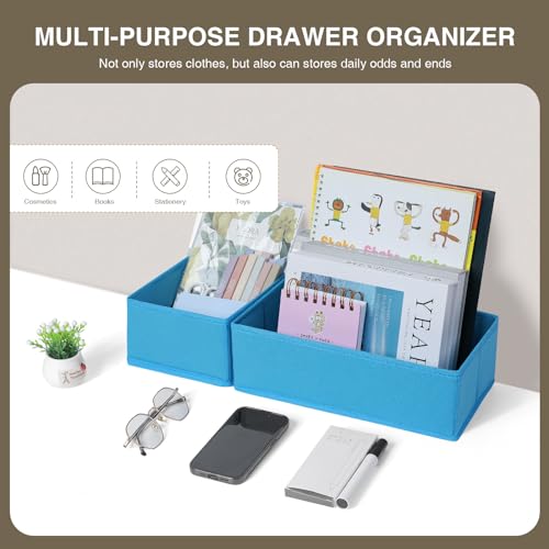 Set of 4 Light Grey Fabric Drawer Organizer D8300