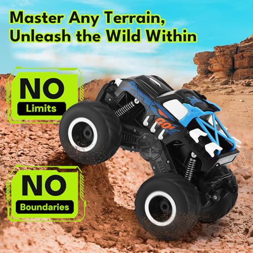 1:16 Waterproof Remote Control Monster Truck Pickup Car 4WD All Terrain Off-Road Toy F230460