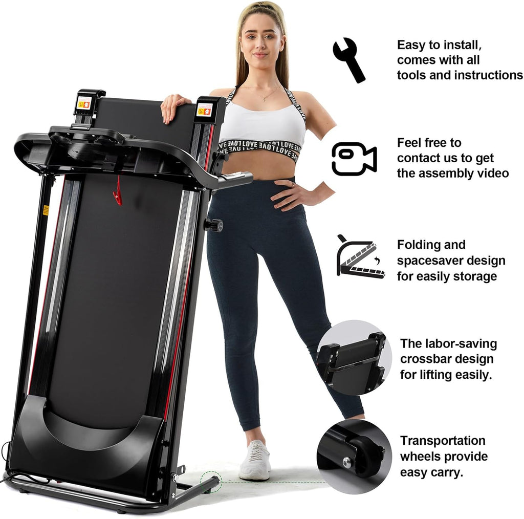 Folding Treadmill with Incline 2.5HP 12KM/H Electric Treadmill B5014