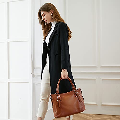 Genuine Leather Tote Shoulder Bag Satchel Purse Top Handle Hobo Crossbody Purse G6456
