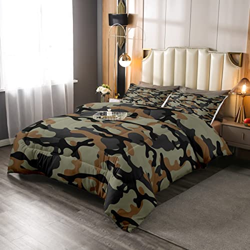 Camouflage Queen Size Comforter Set with Two Pillowcases U513