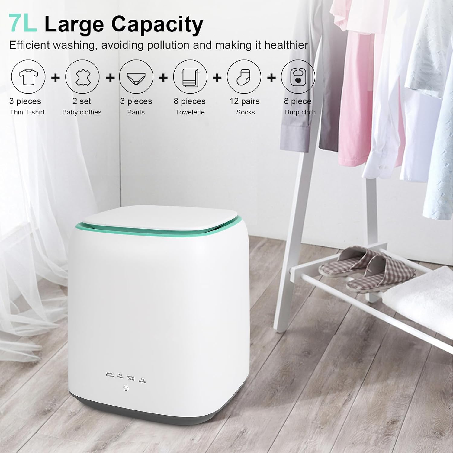 Mini portable washing machine with spin dryer D22534