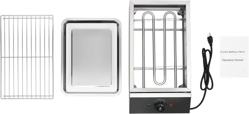 Electric Grill with Adjustable Temperature Control 572°F, 110V 1800W, Nonstick Cooking Surface M4615