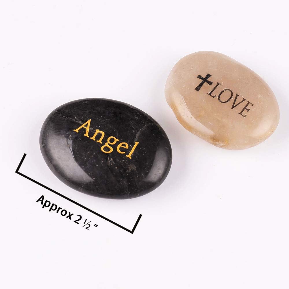 50PCS 2"-3" Engraved Inspirational Stones N33882
