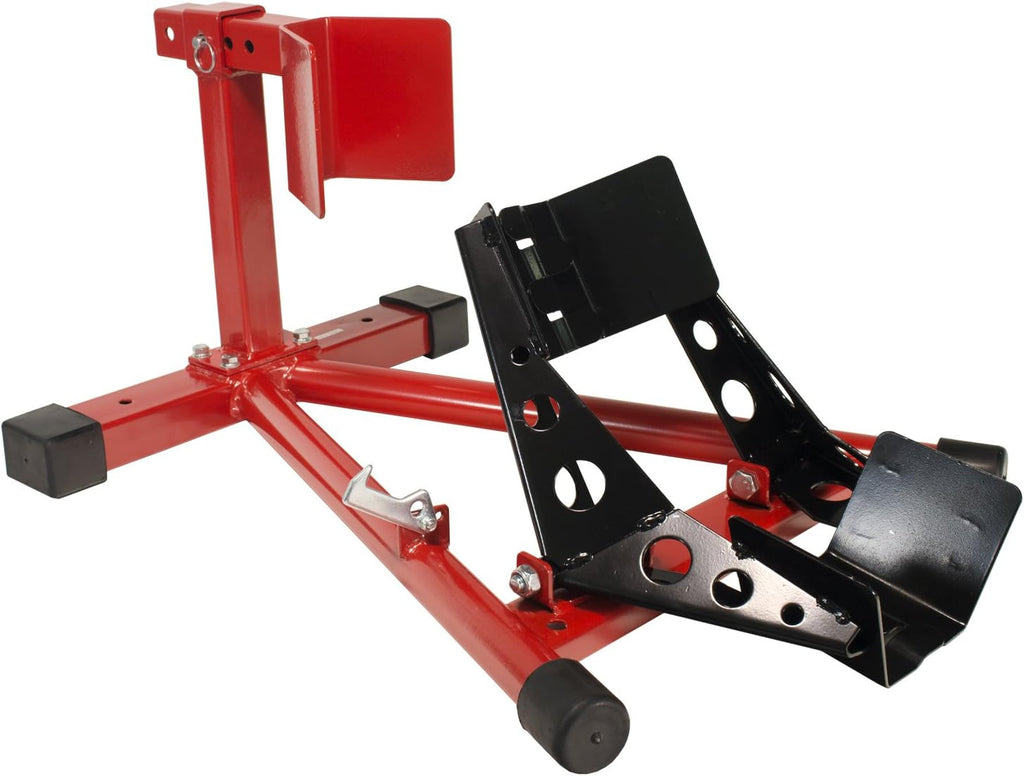 Motorcycle Wheel Chock Locking & Adjusting Stand fits 16" - 21" Tire V9673