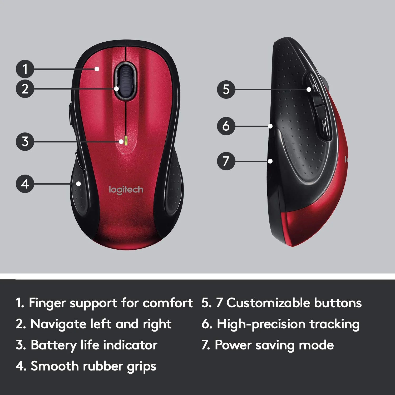Wireless Computer Mouse Red D831387