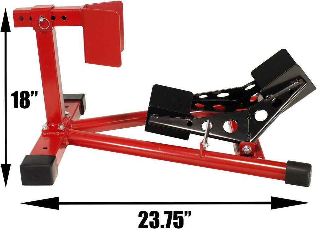 Motorcycle Wheel Chock Locking & Adjusting Stand fits 16" - 21" Tire V9673