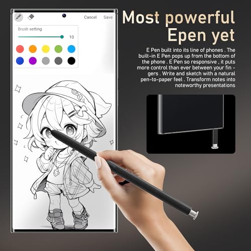 White 6.8" 6GB+256GB Unlocked Smartphone E830