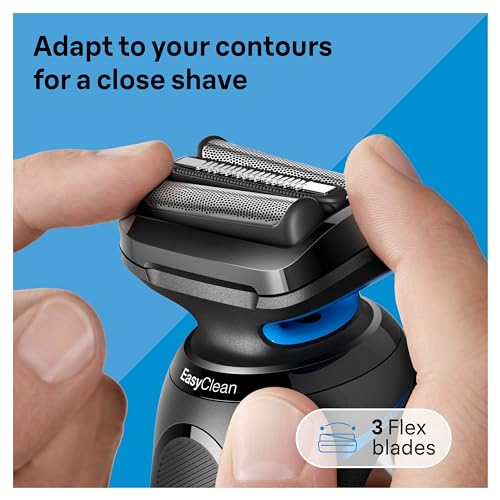 Black 5 Piece Set Electric Foil Shaver with Beard Trimmer H69898