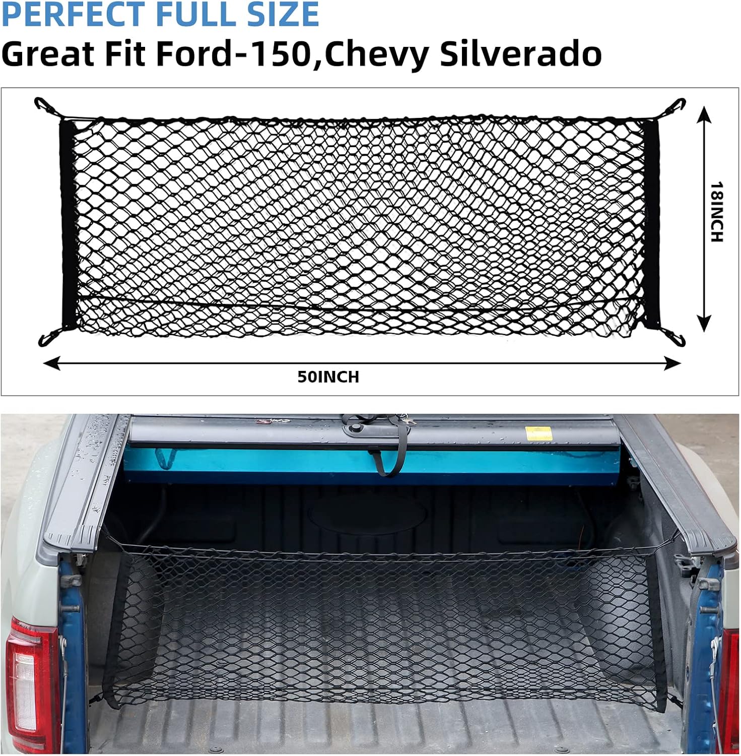 Double-Layer High Elastic Car Rear Cargo Net L843